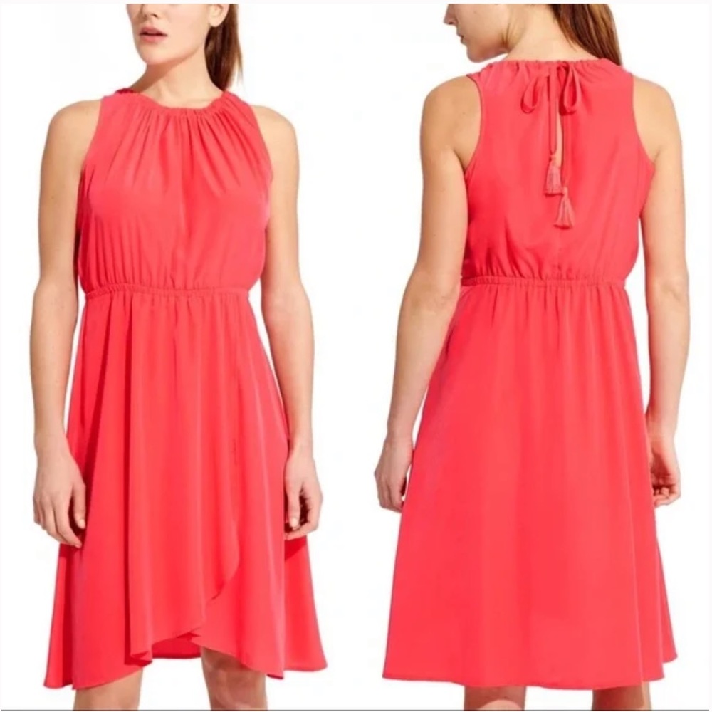 Athleta neon pink Red Martinique Wrap Dress xxs